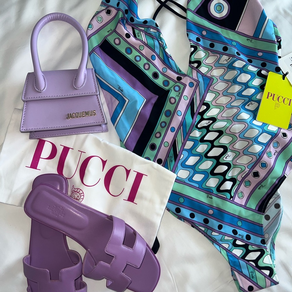 Emilio Pucci Multicolor Vivara Print One Piece (Swimsuit ONLY)